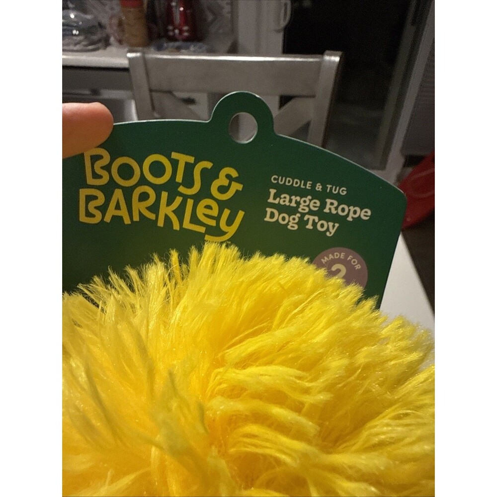 Boots And Barkley Dog Rope Plush Toy Yellow - Picture 5 of 6